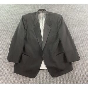 Vintage Christian Dior Tuxedo Jacket 50 L Black Wool Formal Wedding Luxury Satin